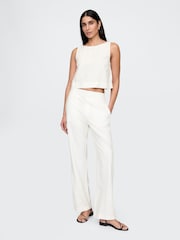Gap White Heavyweight Linen-Blend Shell Vest - Image 3 of 5
