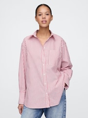 Gap Red Stripe Oversized Shirt - Image 1 of 5