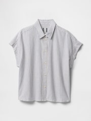 Raya azul - Camisa corta en mezcla de lino de Gap - Imagen 4 de 5