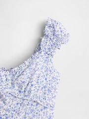 Gap Blue Sweetheart Crepe Midi Dress - Image 5 of 5