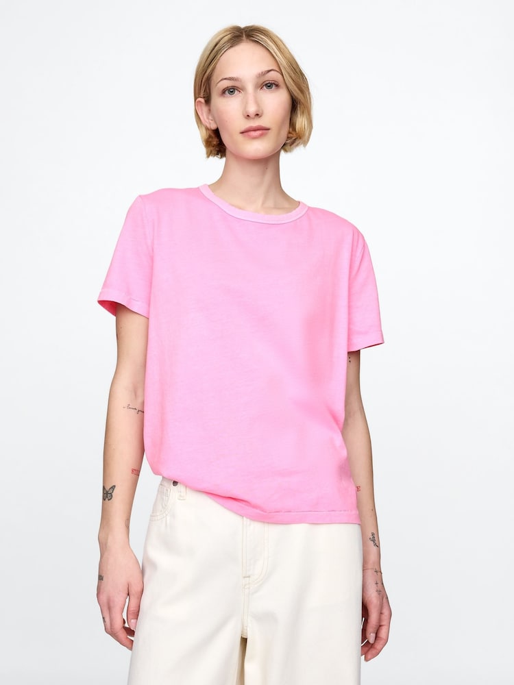 Rosa - Gap camiseta vintage de manga corta - Imagen 1 de 4