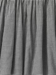 Gap Black & White Gingham 100% Cotton Tie-Front Smocked Waist Mini Dress - Image 7 of 7