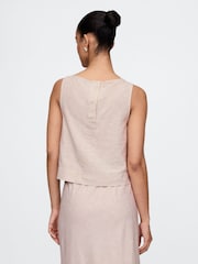 Gap Beige Heavyweight Linen-Blend Shell Vest - Image 2 of 4