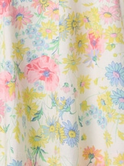 Gap Cream Floral Heavyweight Square Neck Linen-Blend Mini Dress - Image 5 of 5