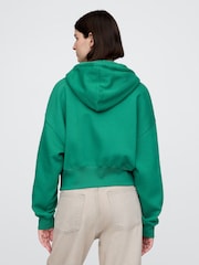 Gap Green Vintage Soft Full-Zip Wedge Hoodie - Image 2 of 3