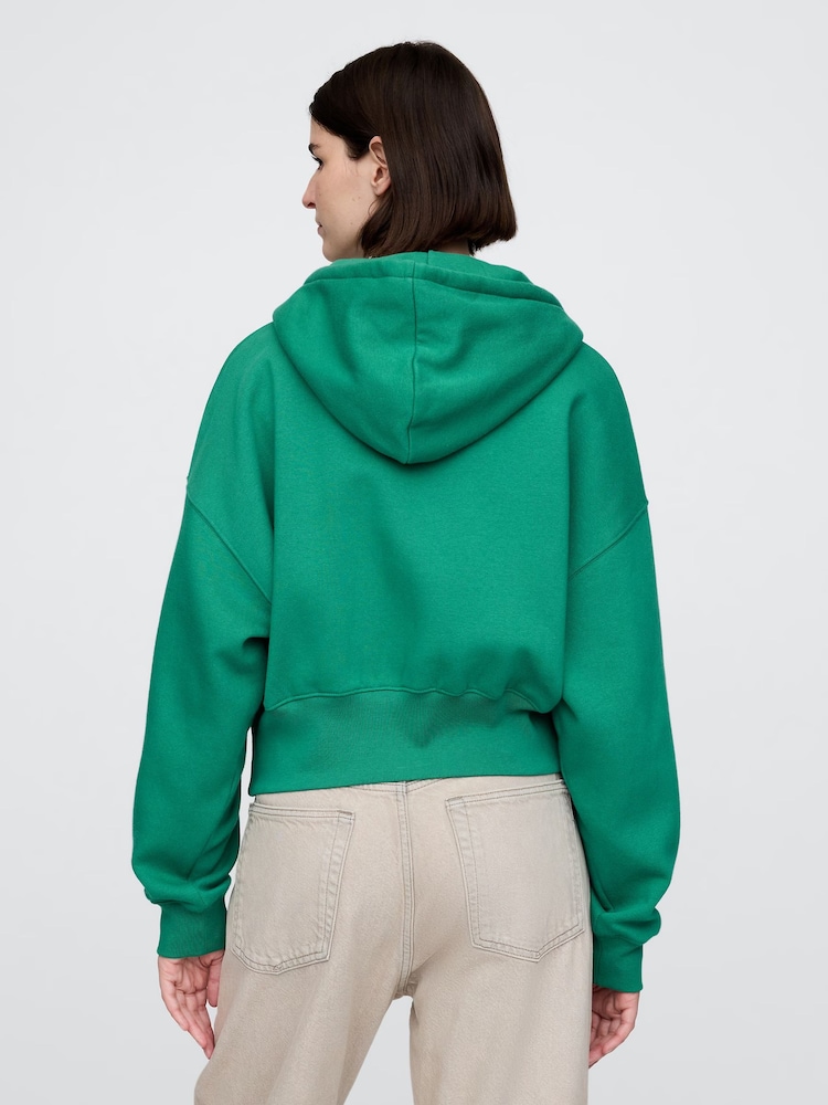 Gap Green Vintage Soft Full-Zip Wedge Hoodie - Image 2 of 3