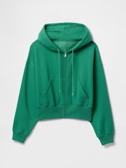 Gap Green Vintage Soft Full-Zip Wedge Hoodie - Image 3 of 3