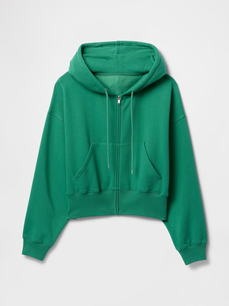 Gap Green Vintage Soft Full-Zip Wedge Hoodie - Image 3 of 3