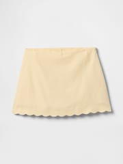 Gap Butter Yellow Heavyweight Linen-Blend Scalloped Mini Skirt - Image 4 of 5