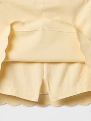 Gap Butter Yellow Heavyweight Linen-Blend Scalloped Mini Skirt - Image 5 of 5