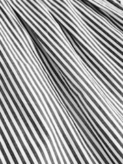 Gap Black Stripe 100% Cotton Poplin Button Front Midi Shirt Dress - Image 8 of 9