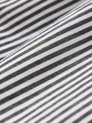 Gap Black Stripe 100% Cotton Poplin Button Front Midi Shirt Dress - Image 9 of 9