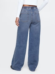 Gap Blue Mid Rise Knit Easy Baggy Jeans - Image 3 of 5