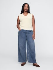 Blau - Gap – Easy – Baggy-Jeans aus Strick mit mittelhohem Bund - Bild 6 von 8