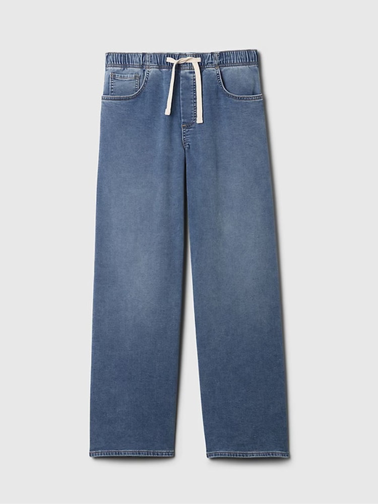 Blau - Gap – Easy – Baggy-Jeans aus Strick mit mittelhohem Bund - Bild 8 von 8 Blau - Gap – Easy – Baggy-Jeans aus Strick mit mittelhohem Bund - Bild 8 von 8