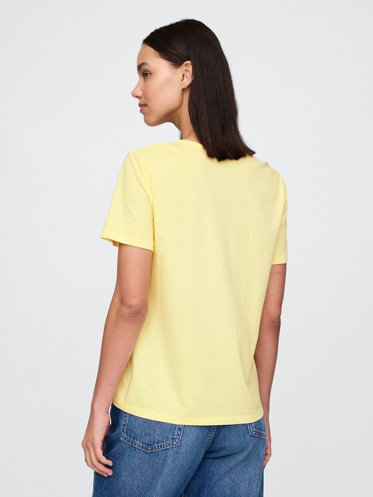 Gap Yellow Crew Neck Vintage Short Sleeve T-Shirt - Image 2 of 4