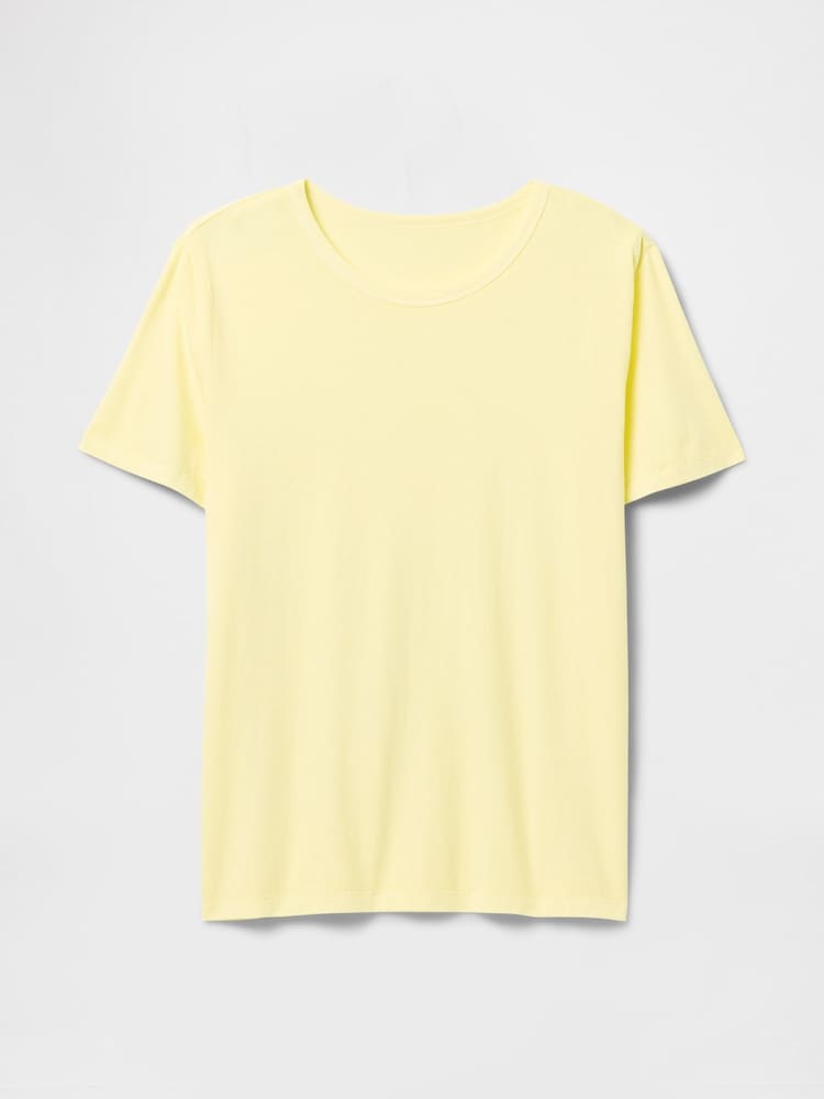 Gap Yellow Crew Neck Vintage Short Sleeve T-Shirt - Image 4 of 4