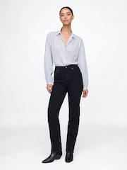 Gap Blue Gingham Relaxed Button-Front Shirt - Image 3 of 5