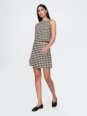 Gap Black & Off White Gingham Heavyweight Linen-Blend Shell Vest - Image 3 of 3