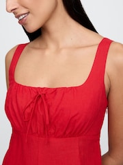 Gap Red Linen-Blend Midi Dress - Image 5 of 5