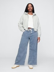 Hellblau - Gap – Easy – Baggy-Jeans aus Strick mit mittelhohem Bund - Bild 5 von 5