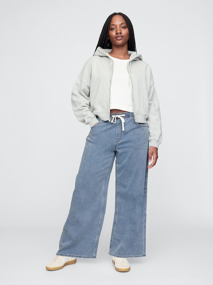 Hellblau - Gap – Easy – Baggy-Jeans aus Strick mit mittelhohem Bund - Bild 5 von 5 Hellblau - Gap – Easy – Baggy-Jeans aus Strick mit mittelhohem Bund - Bild 5 von 5