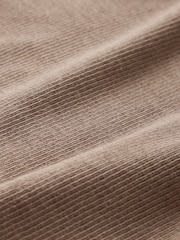 Marrón - Camiseta corta de algodón y modal con diseño moderno de canalé de Gap - Imagen 5 de 5