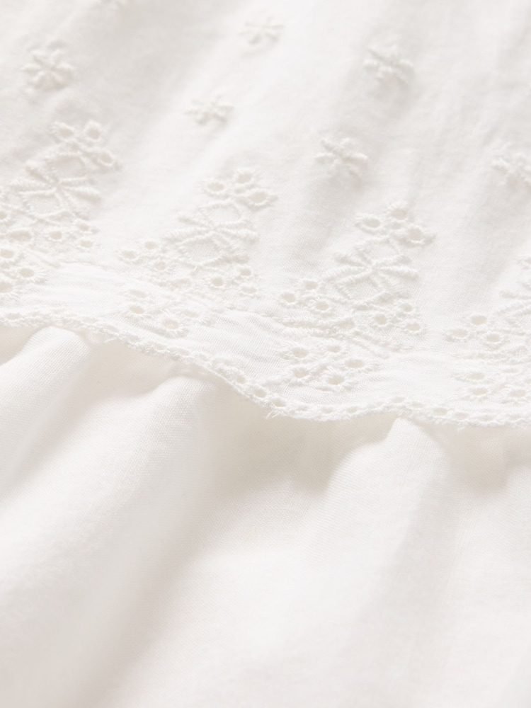 Gap White Cotton Easy Tiered Eyelet Maxi Skirt - Image 5 of 5