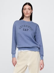 Gap Blue Vintage Soft French Terry Logo Sweatshirt - Image 1 of 5