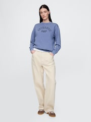 Gap Blue Vintage Soft French Terry Logo Sweatshirt - Image 3 of 5