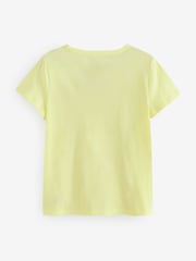 Gap Yellow V-Neck Favourite Cotton Short Sleeve T-Shirt - Image 2 of 4