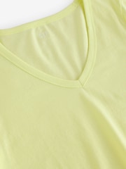 Gap Yellow V-Neck Favourite Cotton Short Sleeve T-Shirt - Image 3 of 4