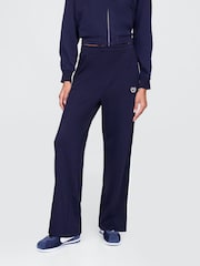 Gap Navy Blue Logo Vintage Fleece-Lined Wide Leg Joggers - Image 1 of 4