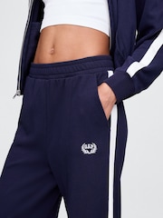 Gap Navy Blue Logo Vintage Fleece-Lined Wide Leg Joggers - Image 3 of 4