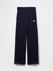 Gap Navy Blue Logo Vintage Fleece-Lined Wide Leg Joggers - Image 4 of 4