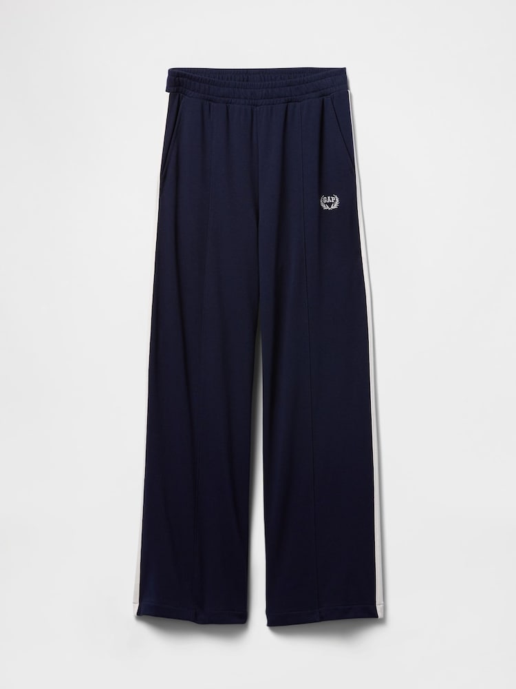 Gap Navy Blue Logo Vintage Fleece-Lined Wide Leg Joggers - Image 4 of 4