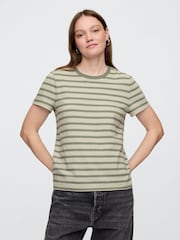Gap Green Crew Neck Favourite Cotton Short Sleeve T-Shirt - Image 1 of 5
