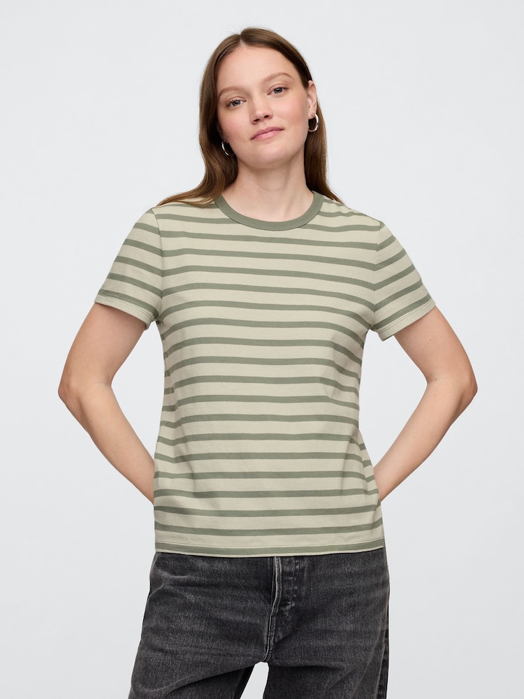Gap Green Crew Neck Favourite Cotton Short Sleeve T-Shirt - Image 1 of 5