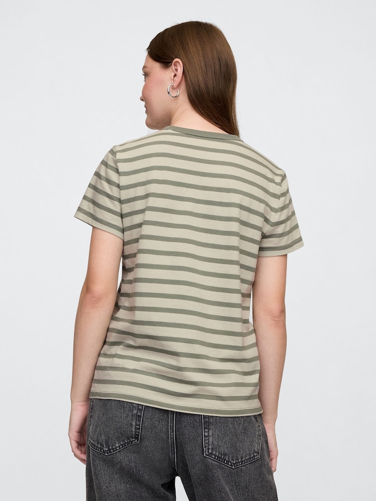 Gap Green Crew Neck Favourite Cotton Short Sleeve T-Shirt - Image 2 of 5