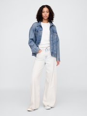 Белый - Хлопковая футболка с короткими рукавами Gap Favourite - Изображение 3 из 5