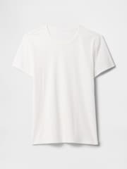 Белый - Хлопковая футболка с короткими рукавами Gap Favourite - Изображение 5 из 5