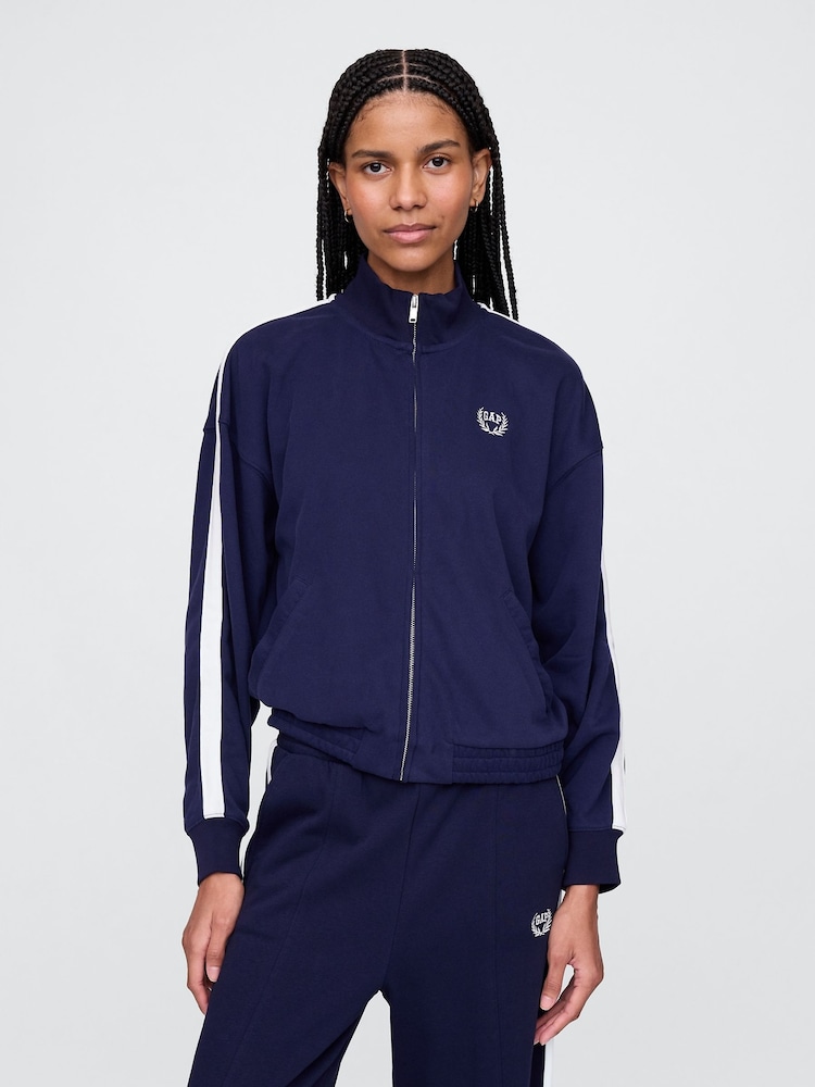 Gap Navy Blue Vintage Soft Logo Track Jacket - Image 1 of 5
