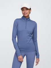Gap Blue Quarter Zip Long Sleeve Jacket - Image 1 of 5