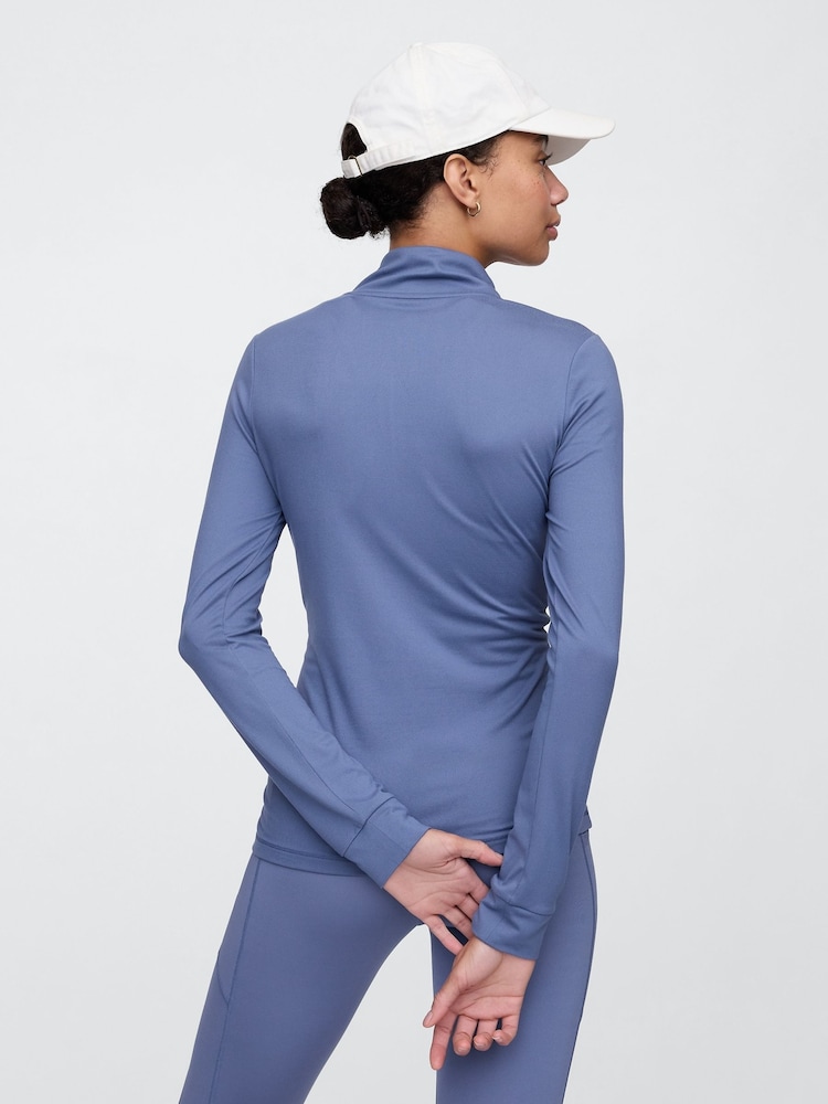 Gap Blue Quarter Zip Long Sleeve Jacket - Image 2 of 5