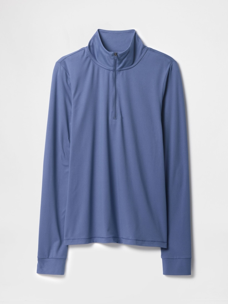 Gap Blue Quarter Zip Long Sleeve Jacket - Image 5 of 5