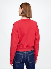 Gap Red Logo 1969 Crew Neck Cropped Sweatshirt - Image 2 of 4