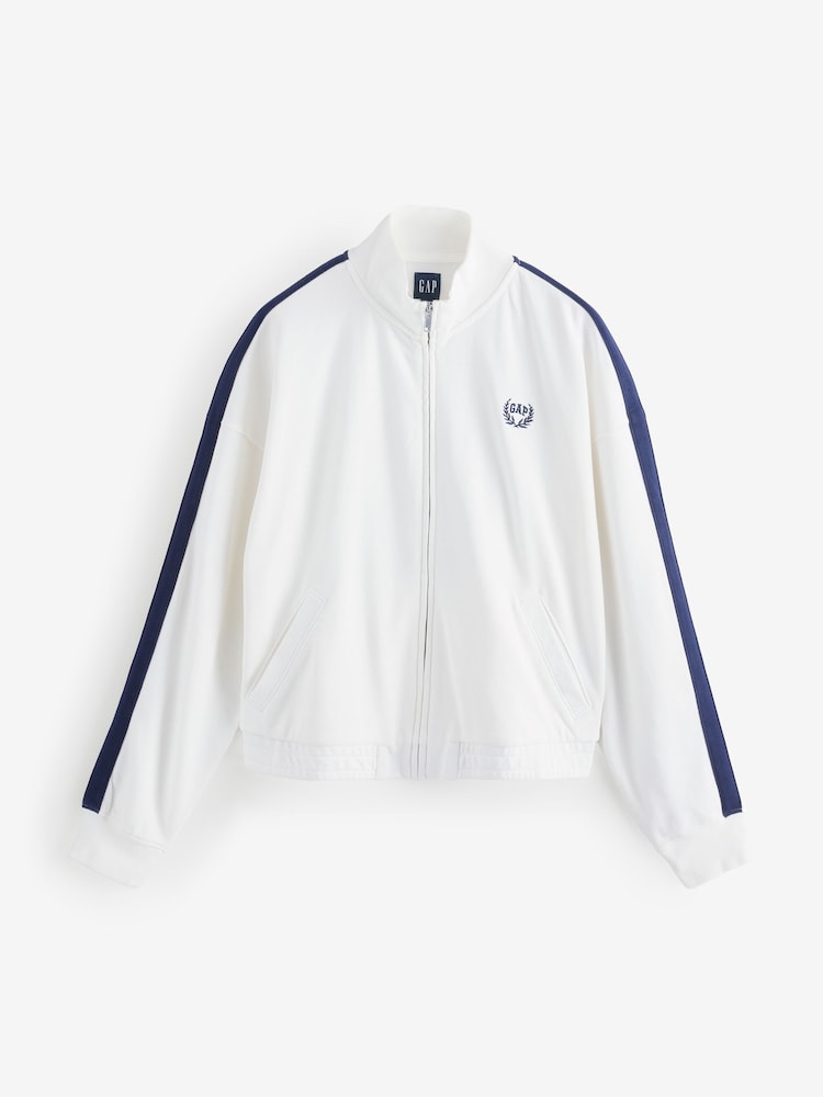 Gap White Vintage Soft Logo Track Jacket - Image 1 of 6
