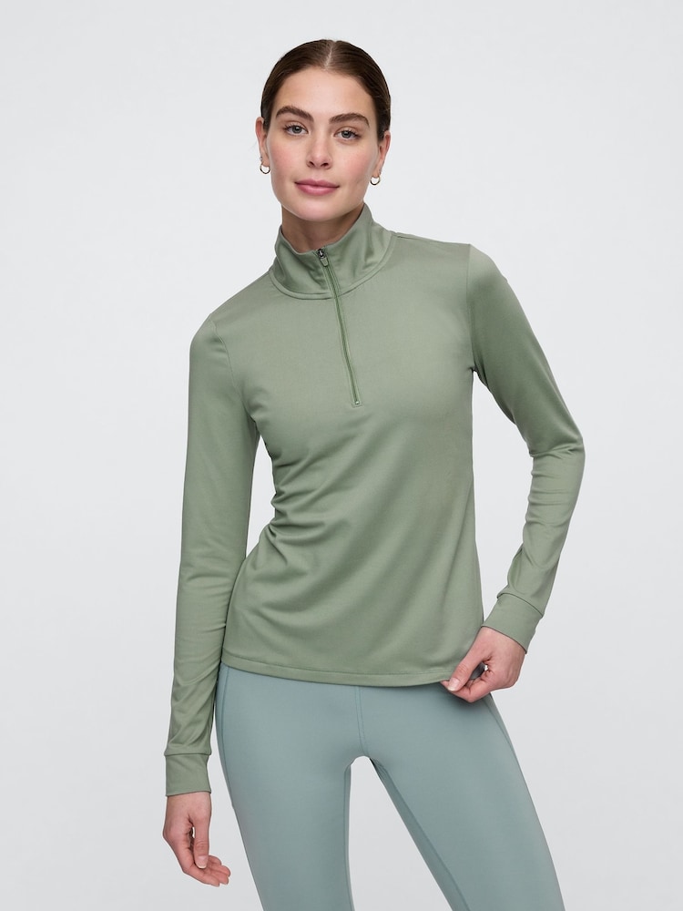 Gap Green Quarter Zip Long Sleeve Jacket - Image 1 of 5