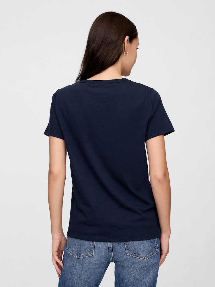 Gap Navy Blue Vintage Mom Logo T-Shirt - Image 2 of 5