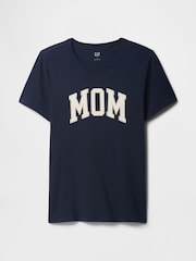 Gap Navy Blue Vintage Mom Logo T-Shirt - Image 5 of 5
